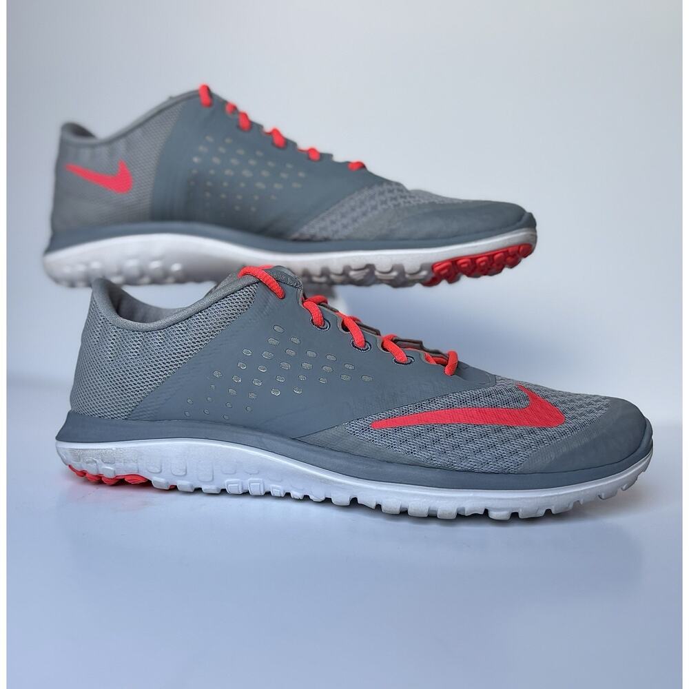 Nike Lite Run 2 Women's Size 7.5 Running Shoes Gray And Pink Athletic Sneakers